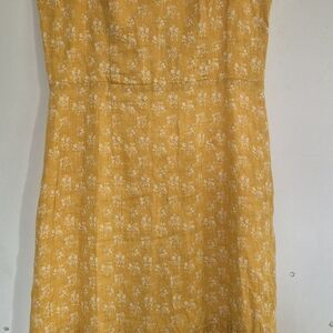 Cynthia Rowley Mustard Strapless Dress